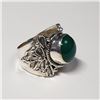 Image 1 : Silver Green Agate Ring, Suggested Retail Value $120