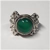 Image 2 : Silver Green Agate Ring, Suggested Retail Value $120