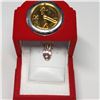 Image 3 : 14K Yellow Gold Amethyst(0.08ct) Gold Filled Pendant, Made in Canada