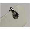 Image 3 : 14K White Gold Ceylon Sapphire(0.6ct) Diamond(0.18ct) Pendant, Made in Canada, Appraised Retail $297