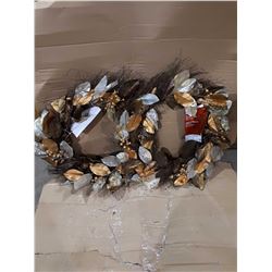 Home Accents Holiday 30" Magnolia Wreath Lot of 2