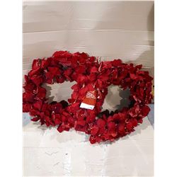 Home Accents Holiday 28" Amaryllis Wreath Lot of 2