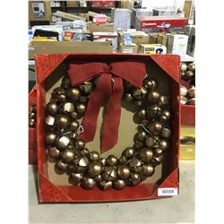 Home Accents Holiday 18" Jingle Bell Wreath w/ Bow