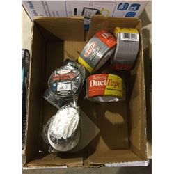 Box of Misc. Electrical Tape and Duct Tape