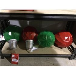 Home Accents Holiday 13" LED Jumbo Ornament w/ Timer Lot of 4