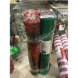 Home Accents Holiday 30' Assorted Decorative Mesh Ribbon Lot of 4