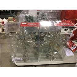 Home Accents Holiday 13" Tree Topper - Silver Lot of 2