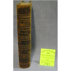 Antique leather bound book Dictionary of Geography