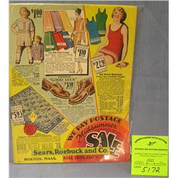 Original Sears Roebuck and company sales catalog