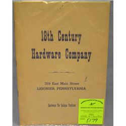 18th Century hardware company catalog