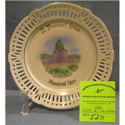 Souvenir dish from Montreal made in Germany