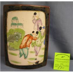 Asian decorated & enameled jewelry or trinket chest
