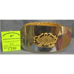 High quality snake skin belt with chrome buckle