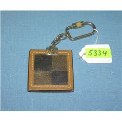 Fendi of Italy designer leather and metal key chain