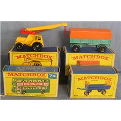 Group of four vintage Matchbox vehicles