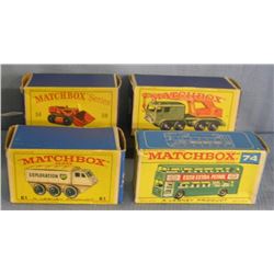 Group of four Vintage Matchbox vehicles