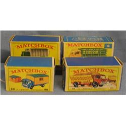 Group of four vintage Matchbox vehicles