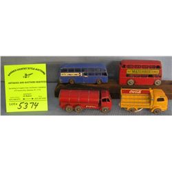 Group of four early Matchbox vehicles