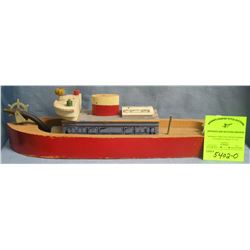 Antique wooden fire pumper boat circa WWII