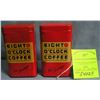 Image 1 : Pair of all tin 8 o?clock coffee banks
