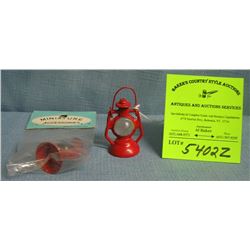 Pair of miniature lanterns one with original package