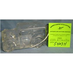 Vintage glass automobile candy container