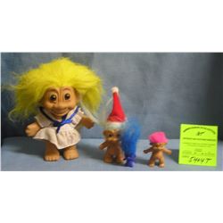 Group of vintage trolls