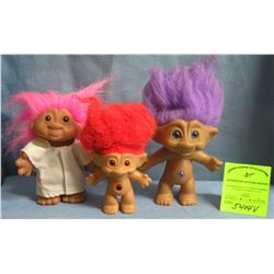 Group of vintage trolls