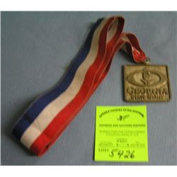 Georgia state Olympic game style medal and ribbon