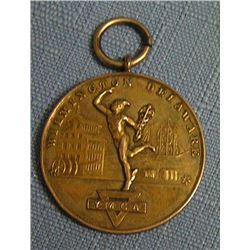 Early YMCA gold plated award medal