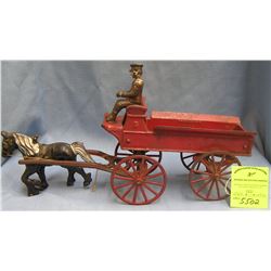 Horse drawn delivery wagon, Kenton toys ca 1880?s