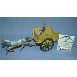 All tin horse drawn farm cart