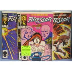 Group of four vintage Firestar comic books