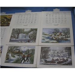 Collection of antique style calendars