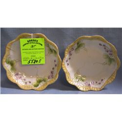 Pair of hand painted Japanese import bowls
