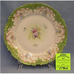 Antique floral decorated serving plate