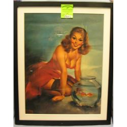 Original 1950's erotica calendar print