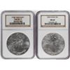 Image 1 : Lot of (2) 2002 $1 American Silver Eagle Coins NGC MS69