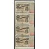 Image 1 : Uncut Sheet of (4) State of Louisiana Baby Bond Obsolete Notes