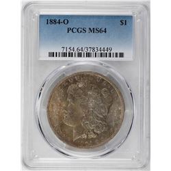 1884-O $1 Morgan Silver Dollar Coin PCGS MS64 Amazing Toning