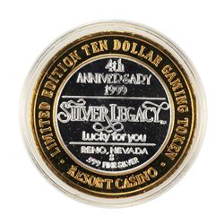 .999 Fine Silver Silver Legacy Reno, Nevada $10 Limited Edition Gaming Token