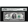 Image 1 : 1976 $2 Federal Reserve Note PMG Gem Uncirculated 66EPQ Dual Courtesy Autographs