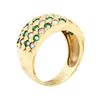 Image 4 : 14KT Yellow Gold 0.80 ctw Emerald and Diamond Ring