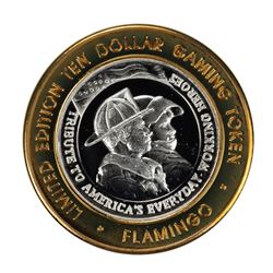 .999 Fine Silver Flamingo Las Vegas, Nevada $10 Limited Edition Gaming Token