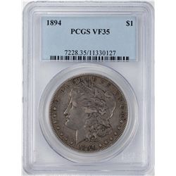 1894 $1 Morgan Silver Dollar Coin PCGS VF35