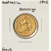Image 1 : 1902 Australia Sovereign Edward VII Gold Coin