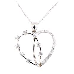 14KT White Gold 1.50 ctw Diamond Pendant & Chain