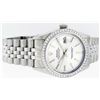 Image 3 : Rolex Men's Stainless Steel Silver Diamond 36MM Datejust Wristwatch
