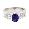 Image 2 : 14KT White Gold 3.44 ctw Sapphire and Diamond Ring