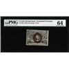 Image 1 : 1863 5 Cents Second Issue Fractional Currency Note Fr.1233 PMG Choice Uncirculated 64